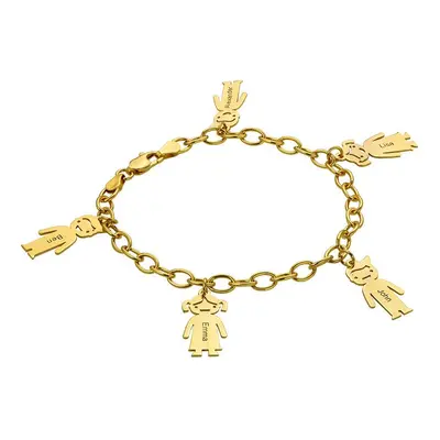 18ct Gold Plated Silver Engraved Kids Bracelet