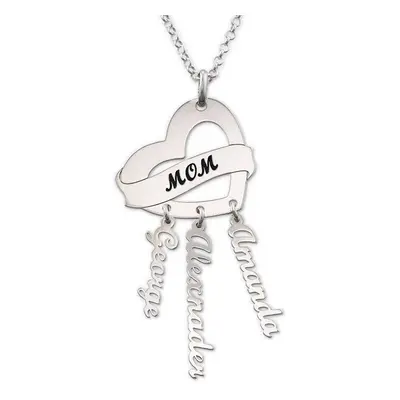 Mother necklace in Silver with Name Charms