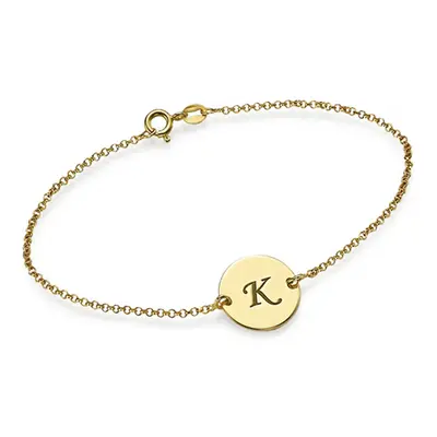 Initial Bracelet in 18ct Gold Plating