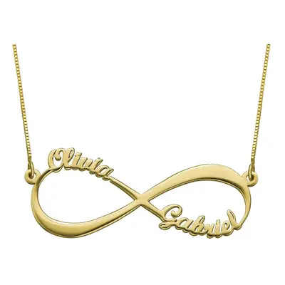 Infinity Name Necklace in 14ct Solid Yellow Gold