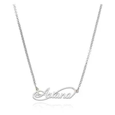 Infinity Style Name Necklace in Sterling Silver