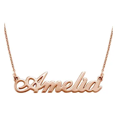 Hollywood Small Name Necklace in 18ct Rose Gold Plating