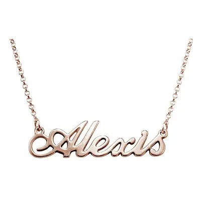 Classic Name Necklace in 18ct Rose Gold Plating