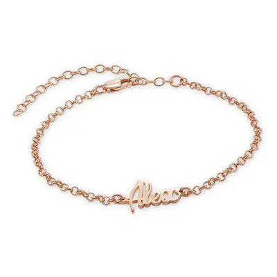 Anklet / Bracelet with Name in 18ct Rose Gold Plating