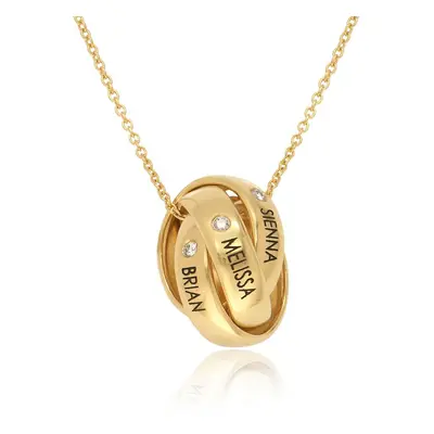 Eternal Diamond Necklace in 18ct Gold Vermeil