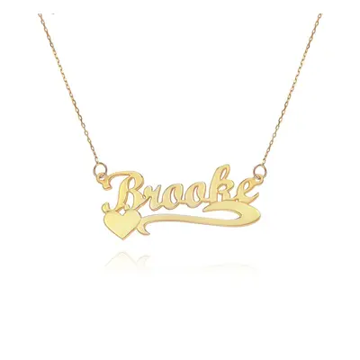 Heart Name Necklace in 14ct Solid Gold