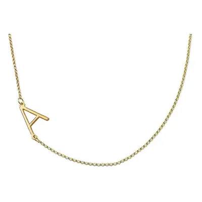 Sideways Initial Necklace in 18ct Gold Vermeil