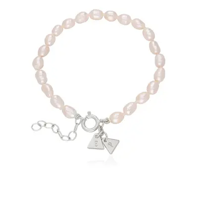 Initial Pearl Bracelet in Sterling Silver