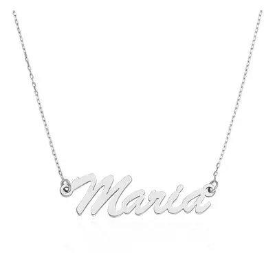 Jennifer Name Necklace in 14ct Solid White Gold