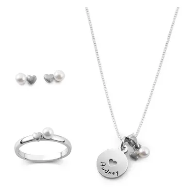 Pearl Jewellery Set for Girls in Sterling Silver