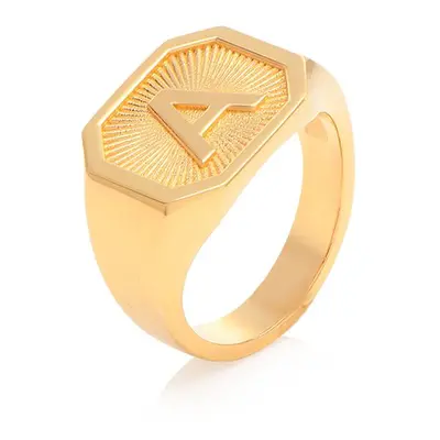 Heritage Initial Ring for Men in 18ct Gold Plating