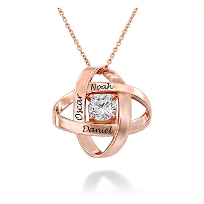 Galaxy Necklace with Cubic Zirconia in 18ct Rose Gold Plating