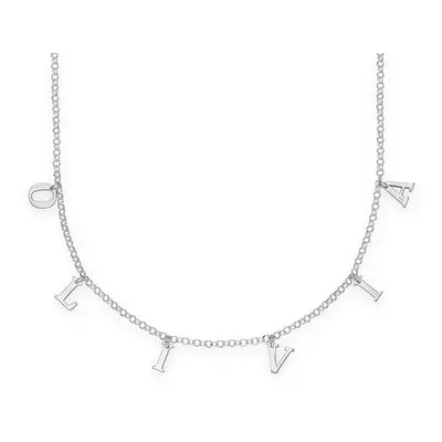 Initial Choker Name Necklace in Sterling Silver