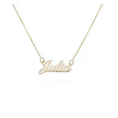 Extra Thick Classic Cocktail Name Necklace in 14ct Solid Yellow Gold