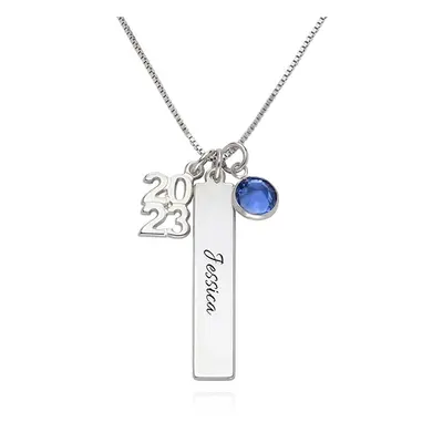 Graduation Charm Necklace in Sterling Silver