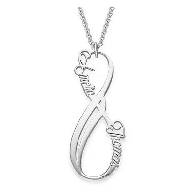 Vertical Infinity Name Necklace