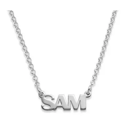 Teen's Silver Name Necklace with Capital Letters