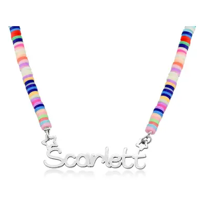 Rainbow Magic Girl's Name Necklace in Sterling Silver