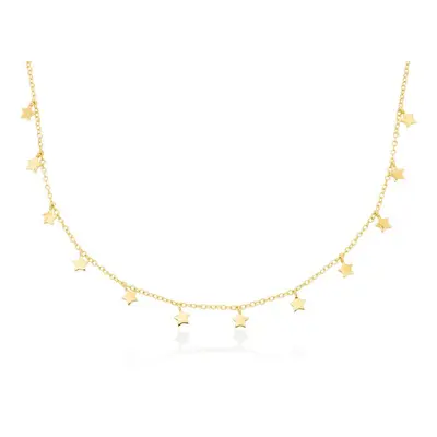 Star Choker Necklace in 18ct Gold Plating