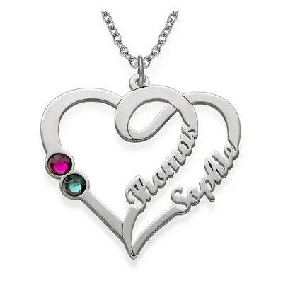 Couples Birthstone Necklace - My Everlasting Love Collection