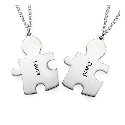 Puzzle Necklaces for Couples in Sterling Silver