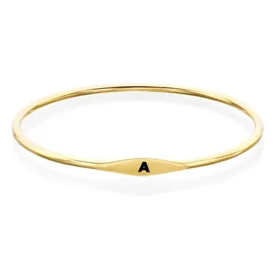 Initial Bangle Bracelet in 18ct Gold Plating