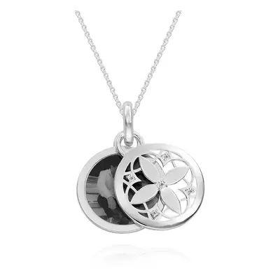 Floret Photo Pendant Necklace in Sterling Silver