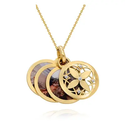 Floret Photo Pendant Necklace in 18ct Gold Vermeil