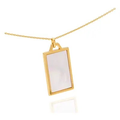 Celestial Mother of Pearl Personalised Necklace in 18ct Gold Vermeil