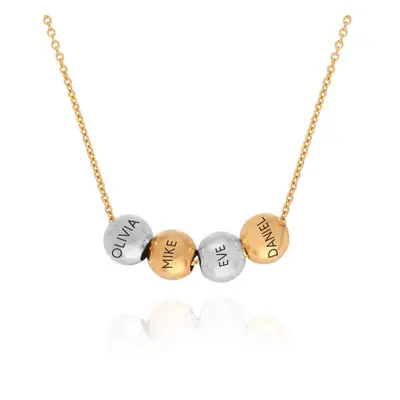 Mixed Metals Balance Charm Necklace with 18ct Gold Plated Chain