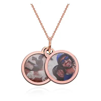 Forever Photo Pendant Necklace in 18ct Rose Gold Plating