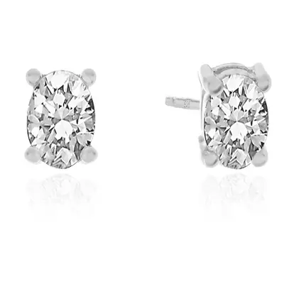 Remi Oval Stud Earrings in Sterling Silver