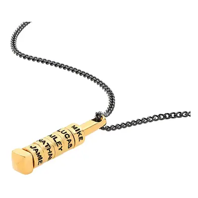 Stackable 3D Bar Necklace for Men in 18ct Gold Plating