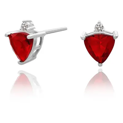 Aurora Birthstone Stud Earrings in Sterling Silver