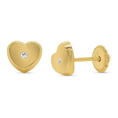 Heart Stud Earrings in 10ct Solid Gold