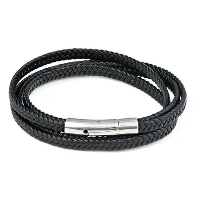 Men Super Fiber Black Wrap Bracelet