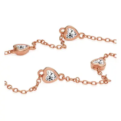 Charli Heart Chain Name Necklace in 18ct Rose Gold Plating