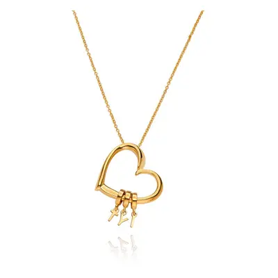 Delina Necklace with Drop Initials in 18ct Gold Vermeil