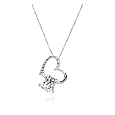 Delina Necklace with Drop Initials in Sterling Silver