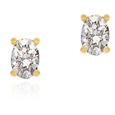 Remi Oval Stud Earrings in 18ct Gold Vermeil