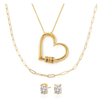 Last Minute Pack Charming Heart Necklace in Gold Plating