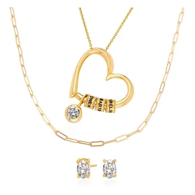 Last Minute Pack Charming Heart Necklace in Gold Plating with 1ct Diamond