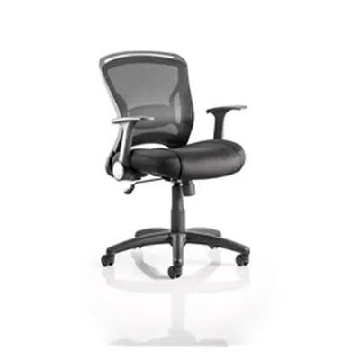 Zeus Task Operator Chair Black Fabric Black Mesh Back With