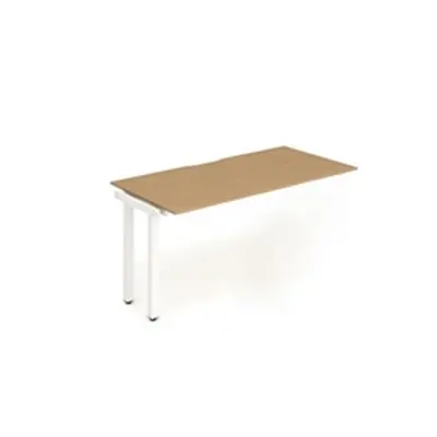 Evolve Single Ext Kit White Frame Bench Desk 1200 Oak - BE320