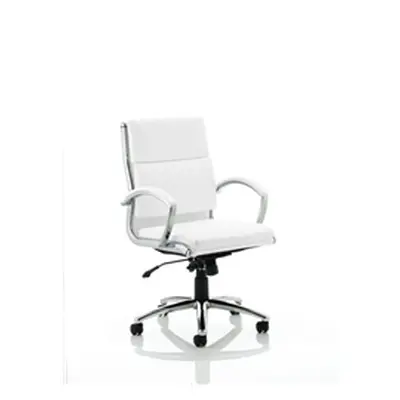 Classic Executive Chair White With Arms Medium Back - EX0