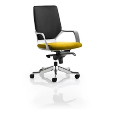 Xenon Executive Chair White Medium Back Sunset Colour Seat