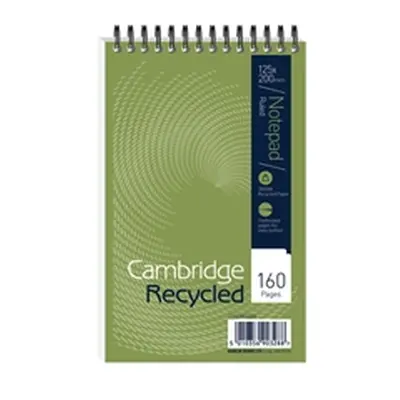 Cambridge Recycled Wirebound Reporter's Notepad 125 x 200mm (Pack 10)