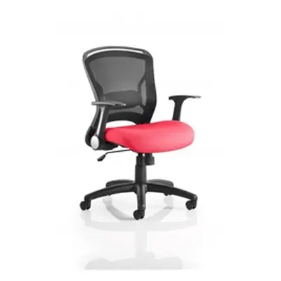 Zeus Task Operator Chair Cherry Colour Seat With Arms - K