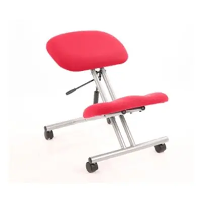 Kneeling Stool Silver Frame Cherry Colour - KCUP0321