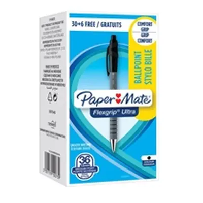 Paper Mate Flexgrip Retractable Ball Pen Medium [Pack 36] - 1910073